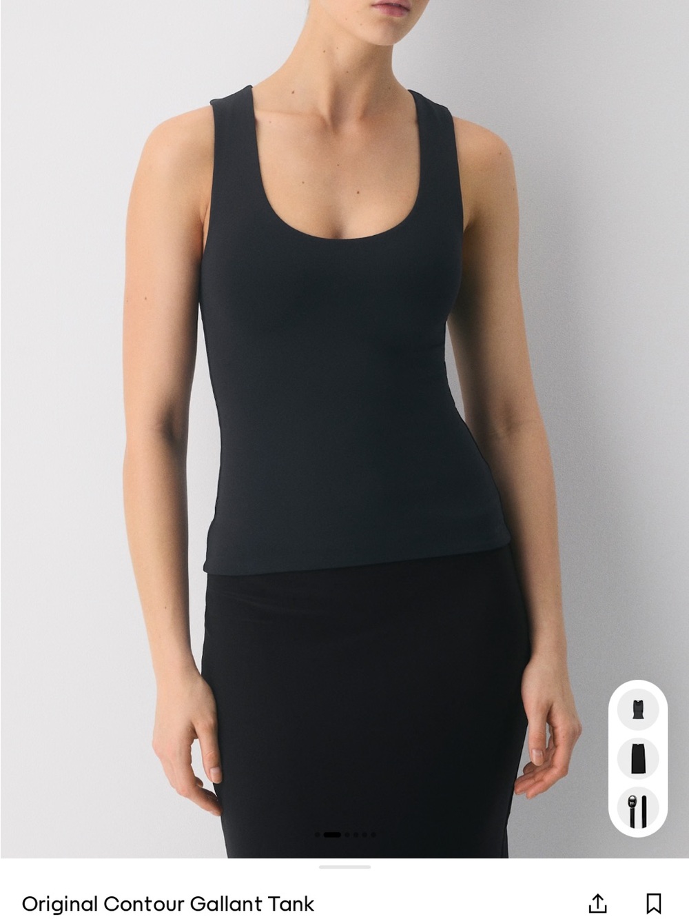 Aritzia Contour dark navy Scoop Neck Tank